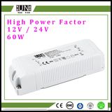 Ce IEC 12V 60W 5AMPS LED Switching Power Supply 12V 60W, High Power Factor PF>0.95 for LED Strips